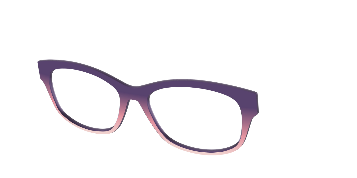 The Acai to Blush Gradient - Angle Top Image - Pair Eyewear