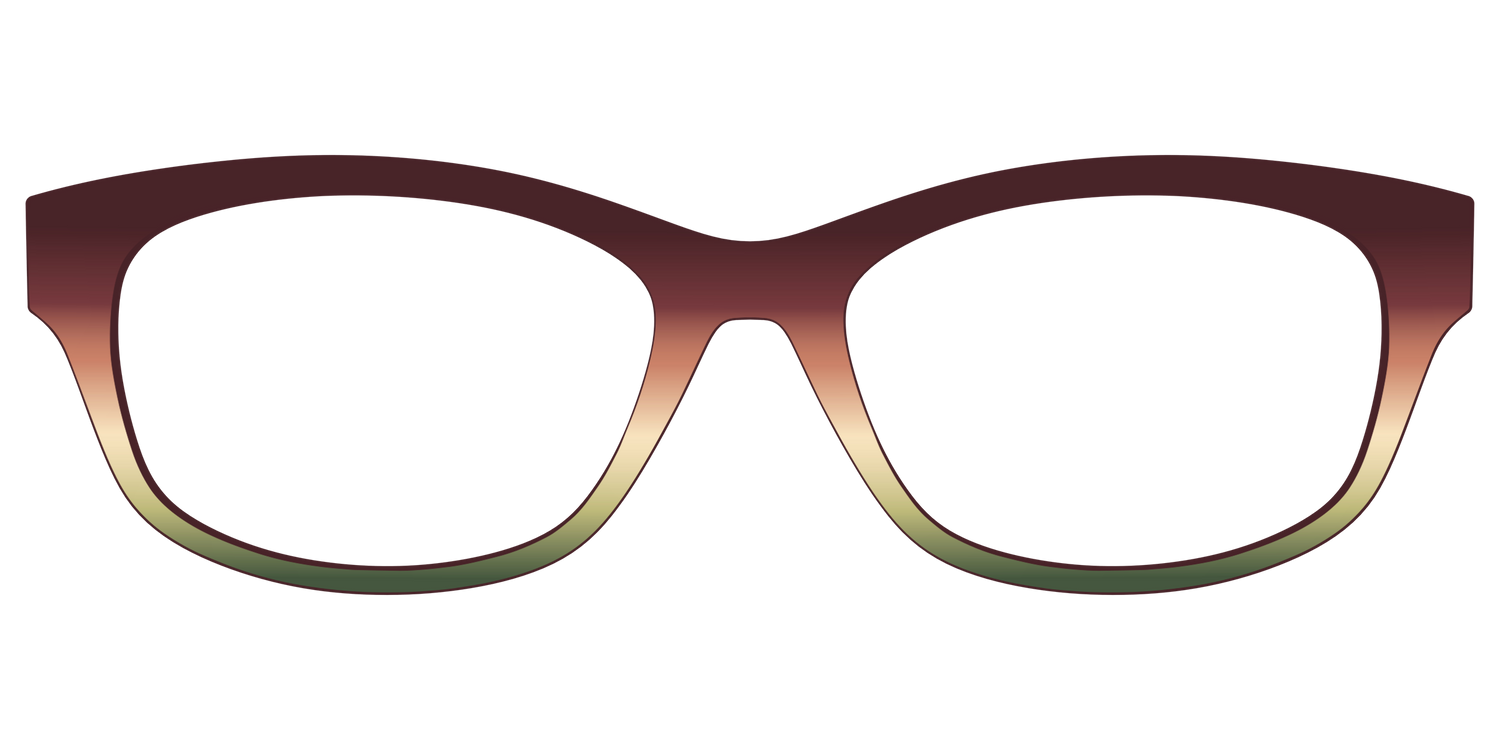 The Acorn to Moss Gradient - Front Top Image - Pair Eyewear