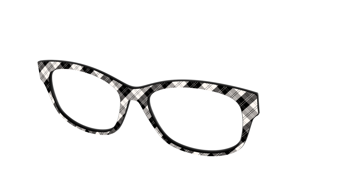 The B&W Plaid - Angle Top Image - Pair Eyewear