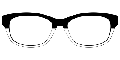The Black and White - Front Top Thumbnail - Pair Eyewear