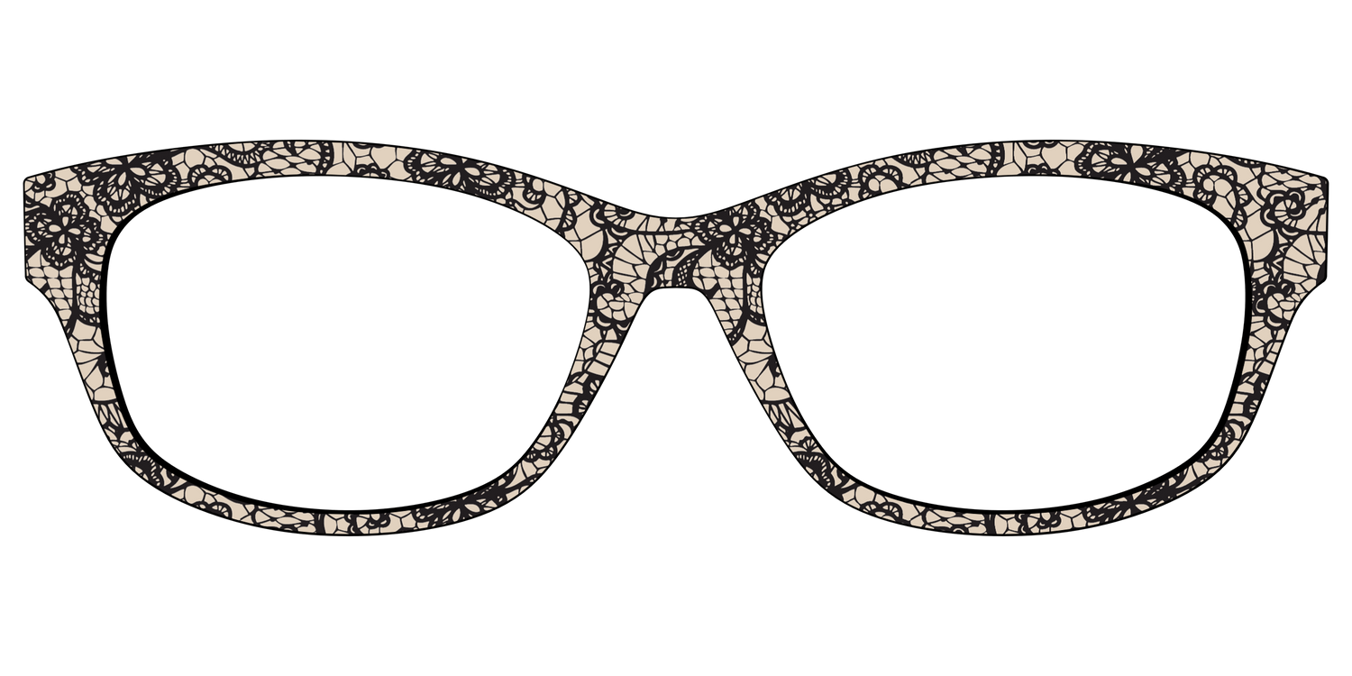 The Black Classic Lace - Front Top Image - Pair Eyewear