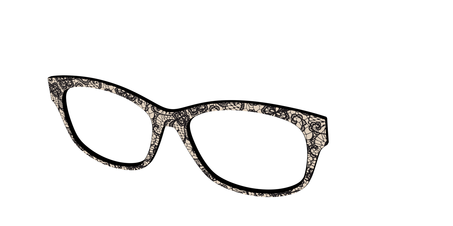 The Black Classic Lace - Angle Top Image - Pair Eyewear