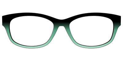 The Black to Spearmint Gradient - Front Top Thumbnail - Pair Eyewear