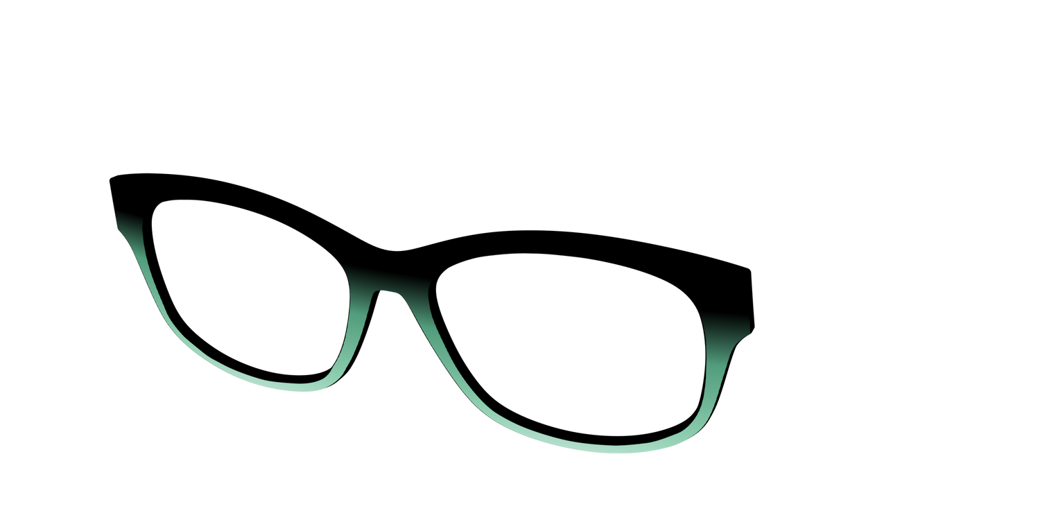 The Black to Spearmint Gradient - Angle Top Image - Pair Eyewear