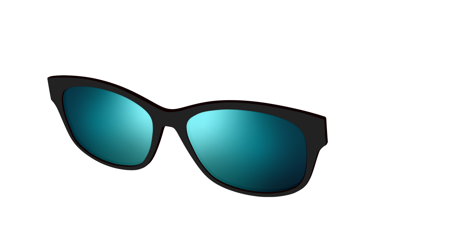 The Polarized Blue Reflective Sun Top - Angle Top Image - Pair Eyewear