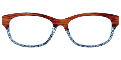 The Blue Wood Waves Crystal - Front Top Thumbnail - Pair Eyewear