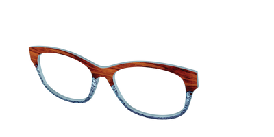 The Blue Wood Waves Crystal - Angle Top Thumbnail - Pair Eyewear