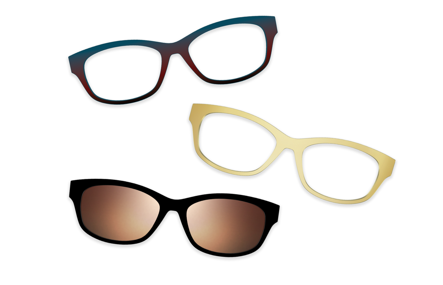 Tortoise Acetate Gold Metal - Set - Product Image 1 - Pair Eyewear