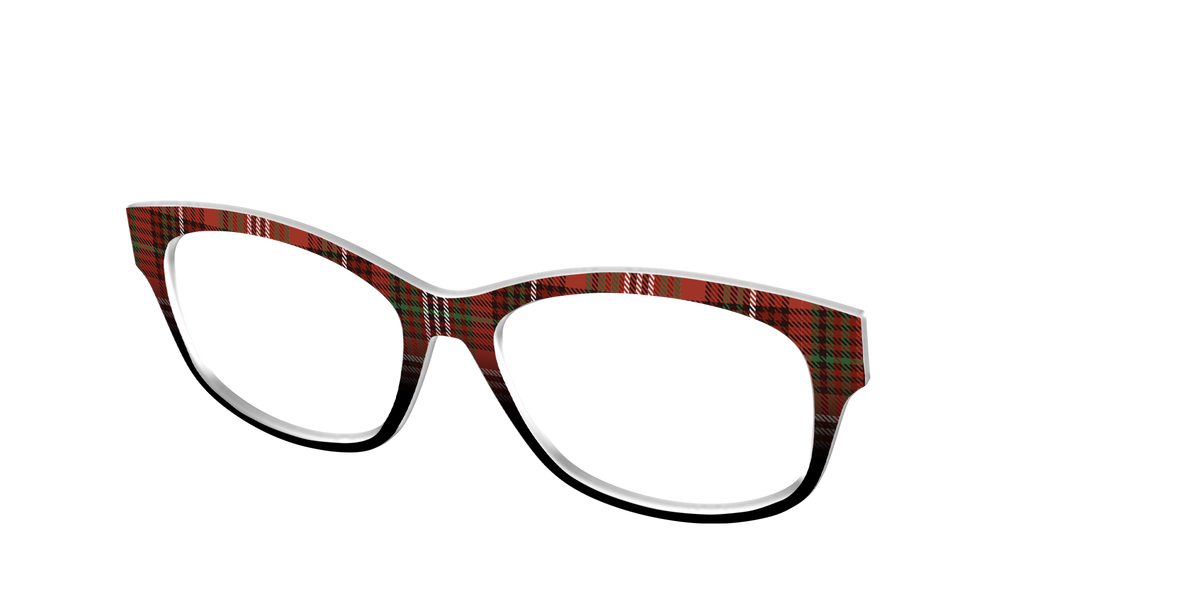 The Cranberry Houndstooth - Angle Top Image - Pair Eyewear