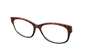 The Cranberry Houndstooth - Angle Top Thumbnail - Pair Eyewear