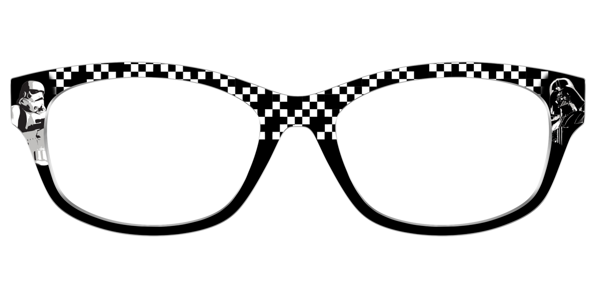 Dark Side Checker Split - Front Top Image - Pair Eyewear