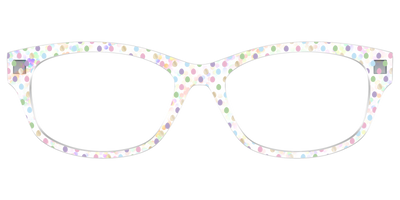 The Egg Polka Dot with Gold Foil Crystal - Front Top Thumbnail - Pair Eyewear