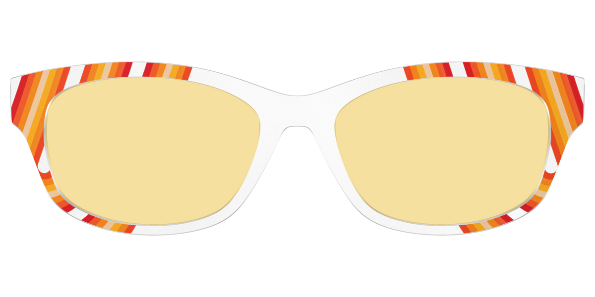 The Groovy Stripes with Citrine Yellow Lens - Front Top Image - Pair Eyewear