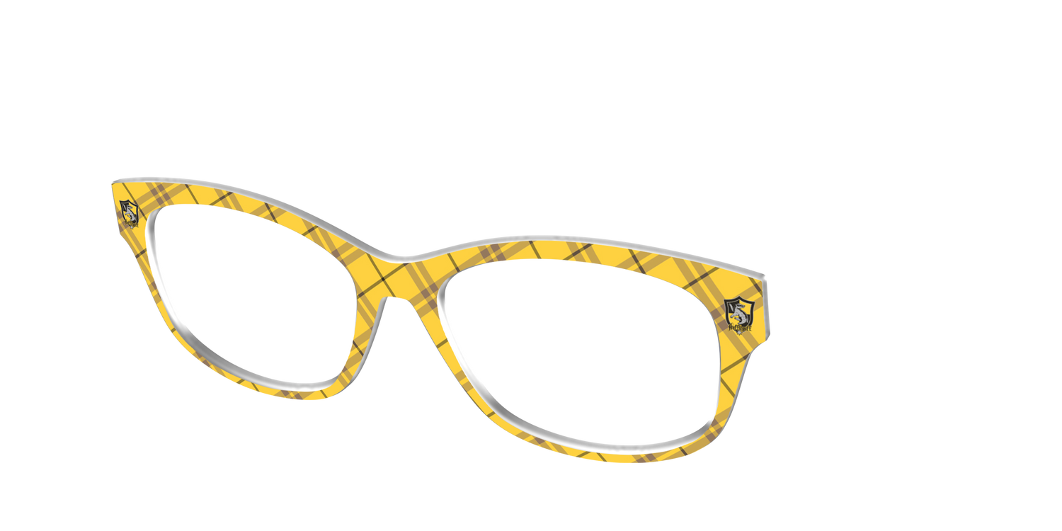 The Hufflepuff™ Plaid - Angle Top Image - Pair Eyewear