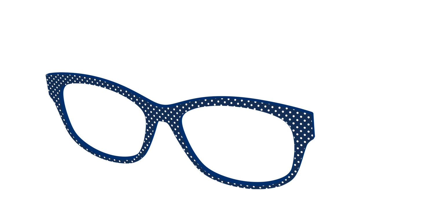 The Navy Pin Dot - Angle Top Image - Pair Eyewear