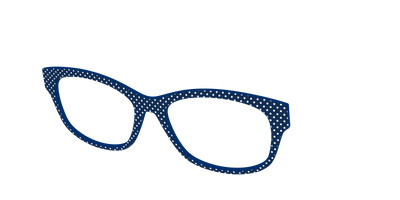 The Navy Pin Dot - Angle Top Thumbnail - Pair Eyewear
