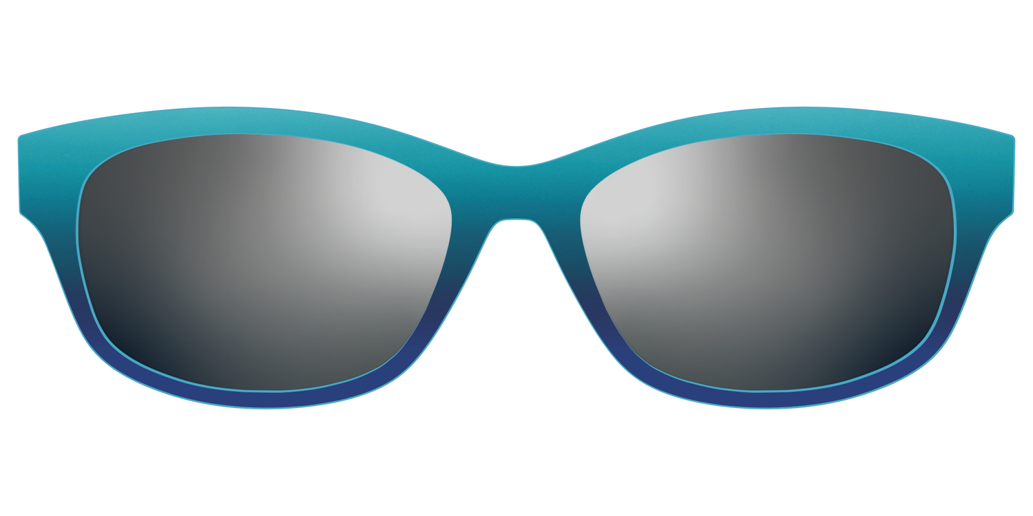 The Polarized Ocean Blue Sun Top - Front Top Image - Pair Eyewear