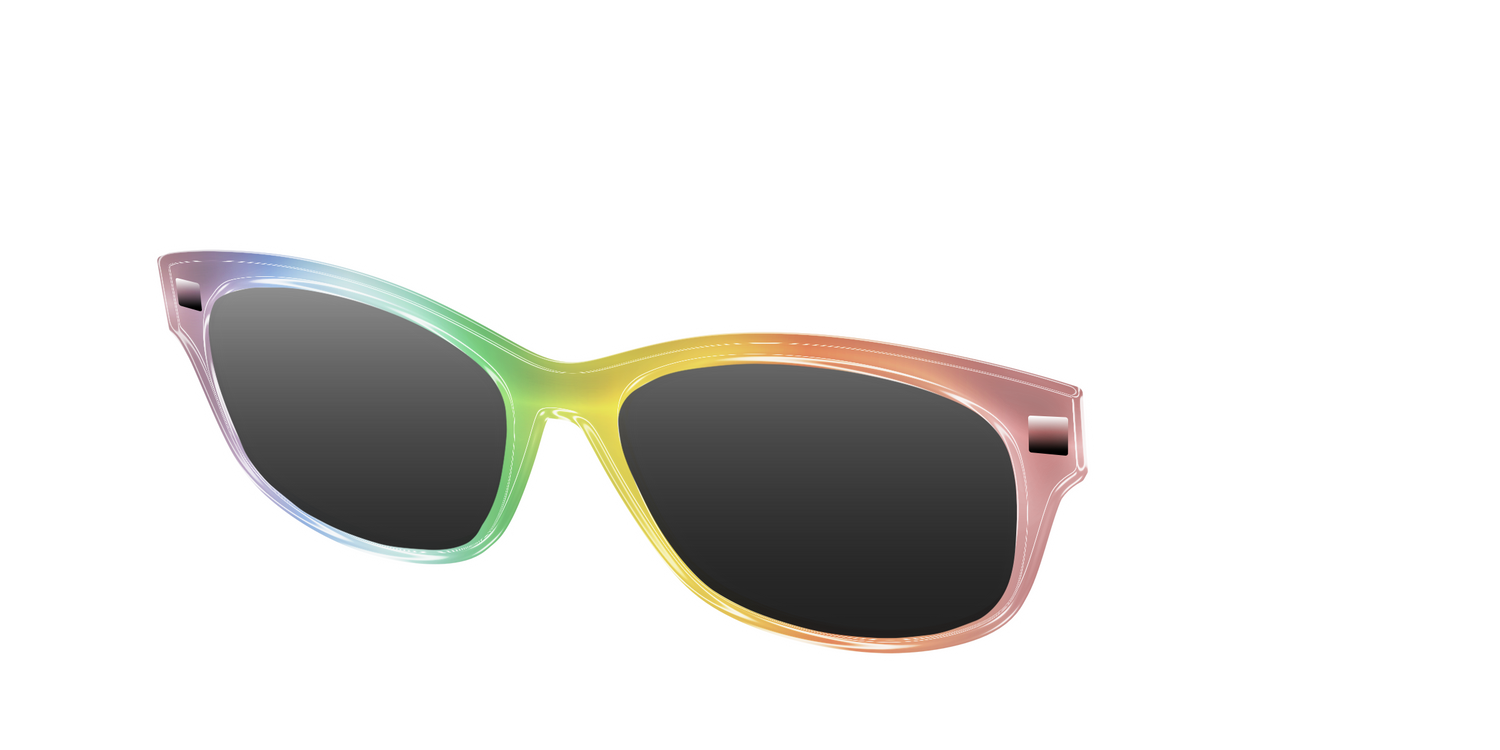 The Polarized Rainbow Gradient Sun Top - Angle Top Image - Pair Eyewear