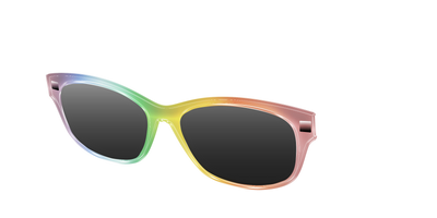 The Polarized Rainbow Gradient Sun Top - Angle Top Thumbnail - Pair Eyewear