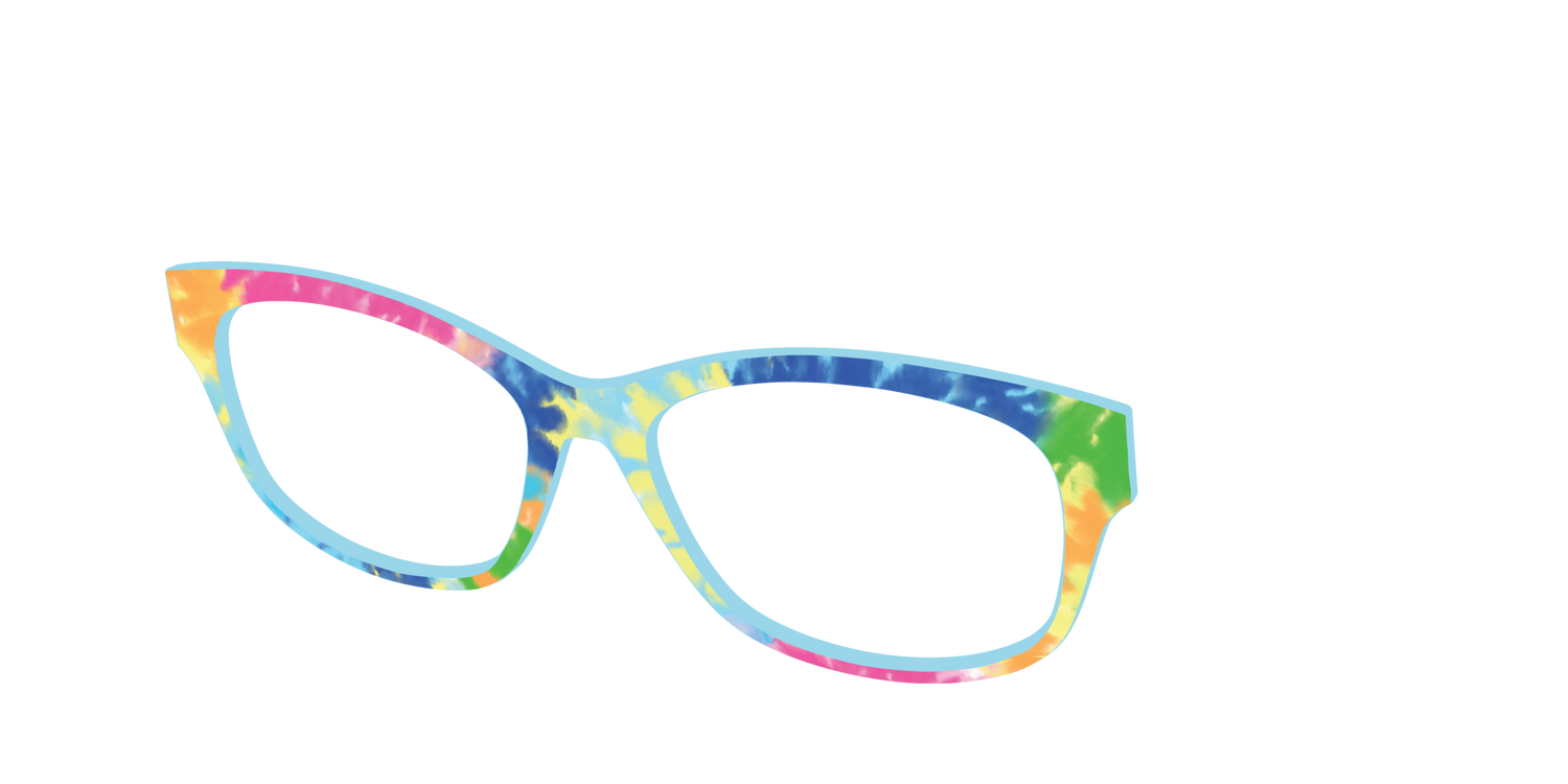 The Rainbow Tie-Dye - Angle Top Image - Pair Eyewear