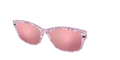The Polarized Rose Gold Sparkle Sun Top - Angle Top Thumbnail - Pair Eyewear