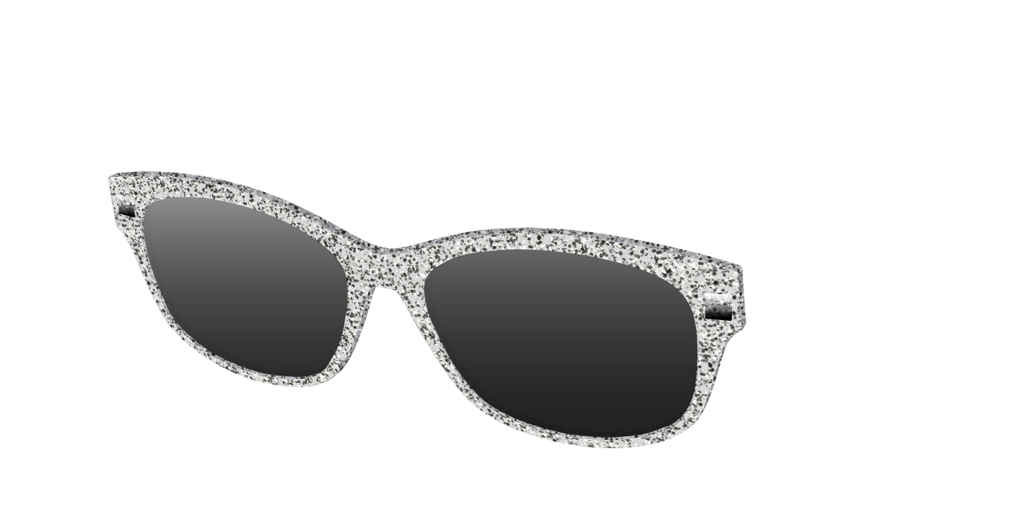 The Polarized Silver Sparkle Sun Top - Angle Top Image - Pair Eyewear