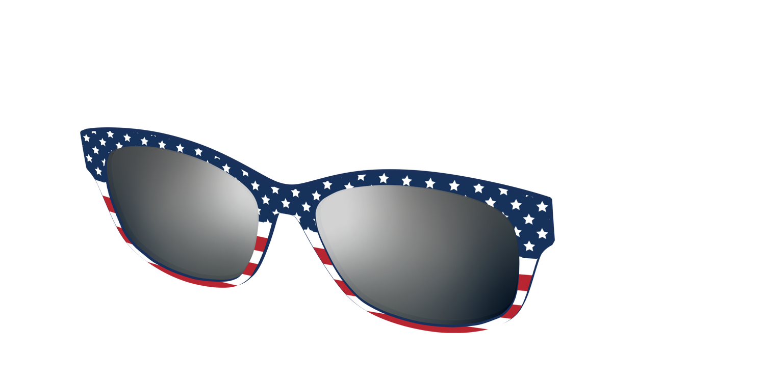 The Polarized Stars & Stripes Sun Top - Angle Top Image - Pair Eyewear
