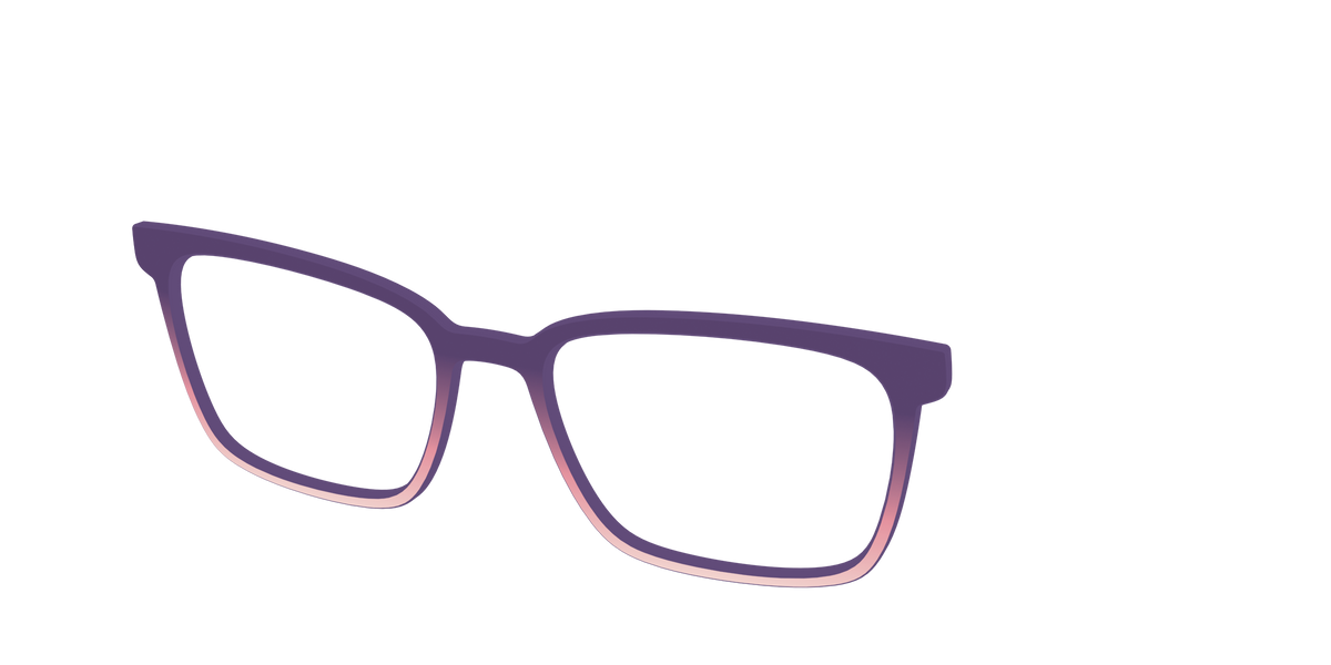 The Acai to Blush Gradient - Angle Top Image - Pair Eyewear