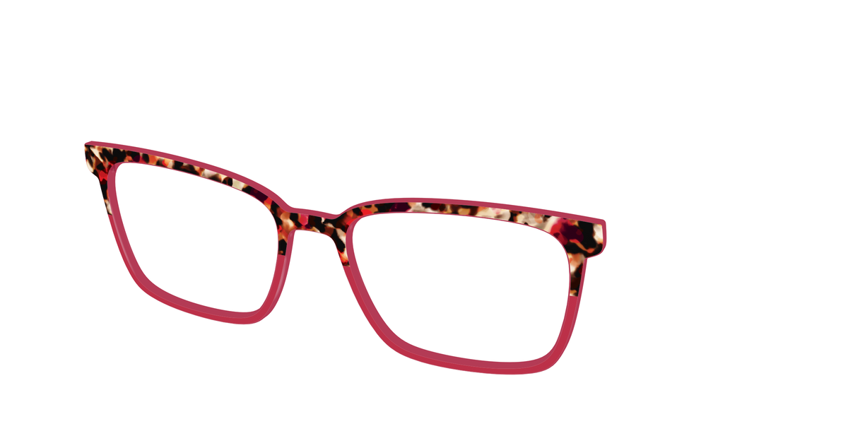 The Auburn Tortoise Crystal Split - Angle Top Image - Pair Eyewear