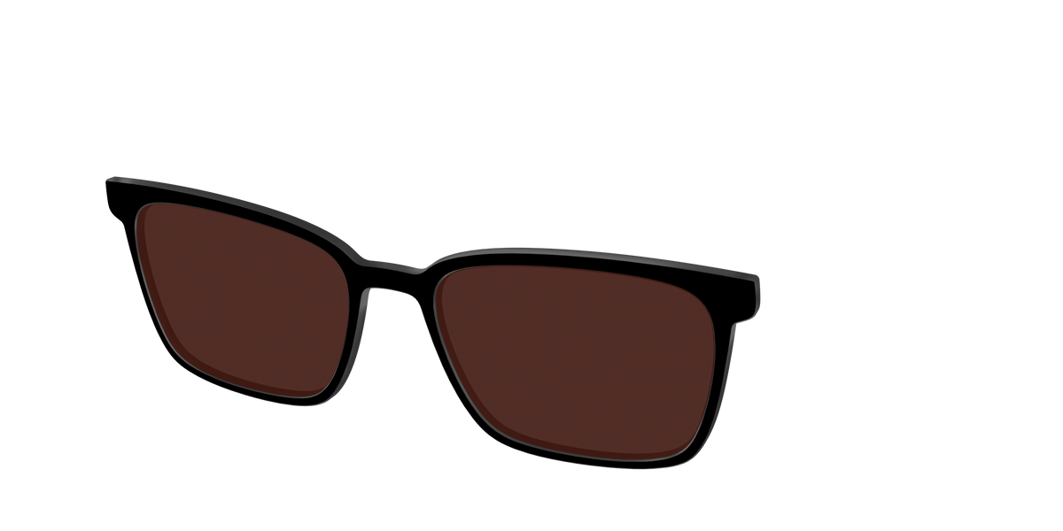 The Black with Brown Golf lens - Angle Top Image - Pair Eyewear