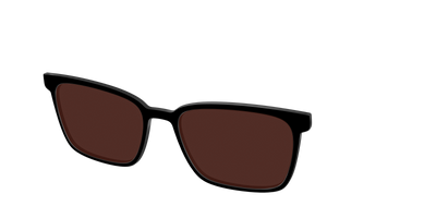 The Black with Brown Golf lens - Angle Top Thumbnail - Pair Eyewear