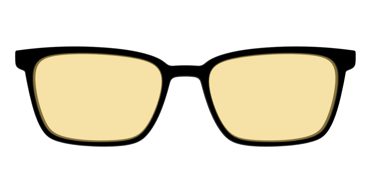 The Black With Citrine Yellow lens - Front Top Image - Pair Eyewear