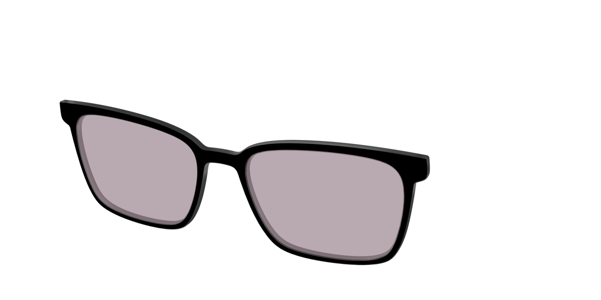 The Black with Gray Gaming lens - Angle Top Image - Pair Eyewear