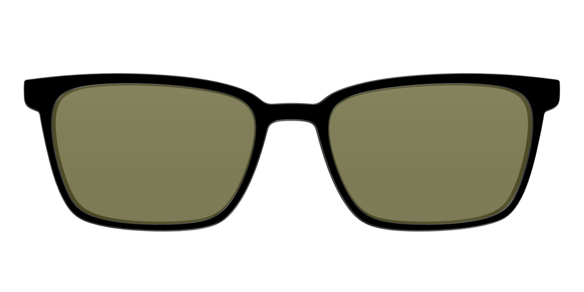 The Black with Green Racquet Sport lens - Front Top Image - Pair Eyewear