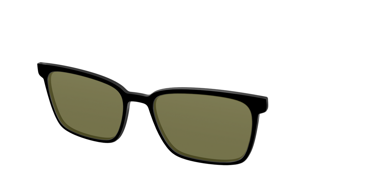 The Black with Green Racquet Sport lens - Angle Top Image - Pair Eyewear