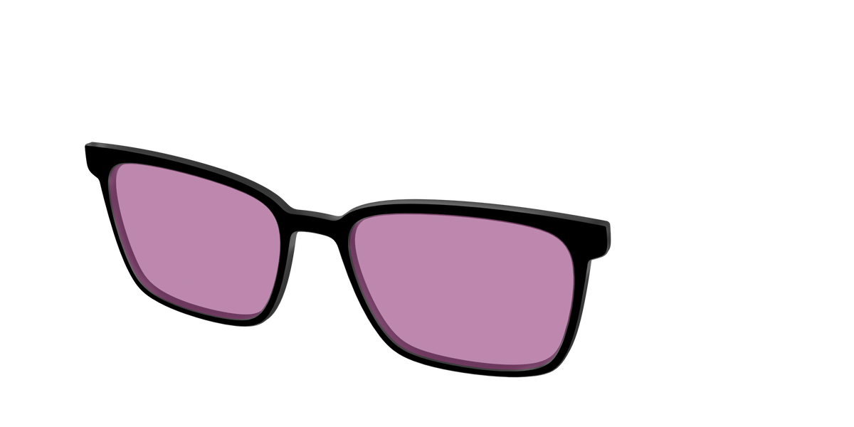 The Black with Pink Racquet Sport lens - Angle Top Image - Pair Eyewear