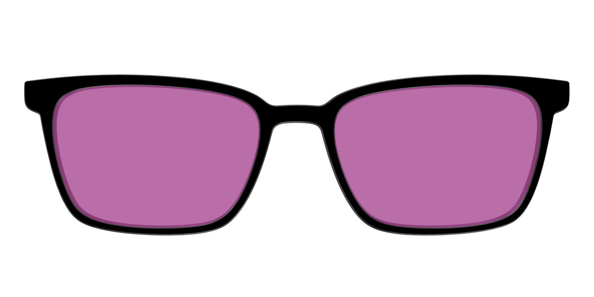 The Black with Violet Golf lens - Front Top Image - Pair Eyewear