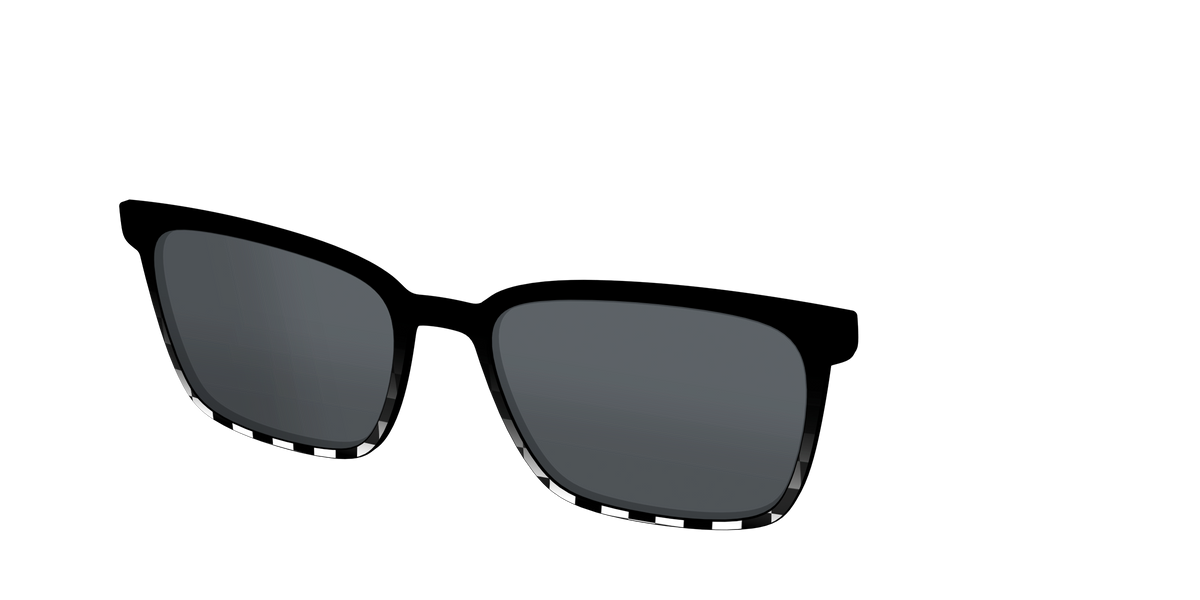 The Polarized Checkerboard Fade Sun Top - Angle Top Image - Pair Eyewear