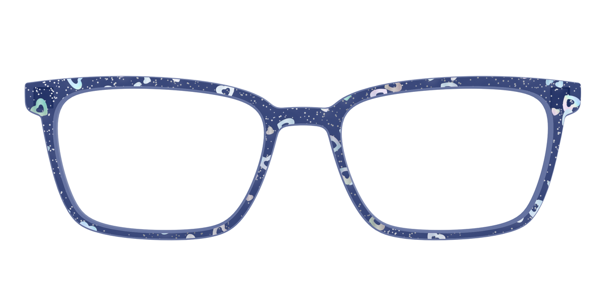 The Denim Heart Glitter Crystal - Front Top Image - Pair Eyewear