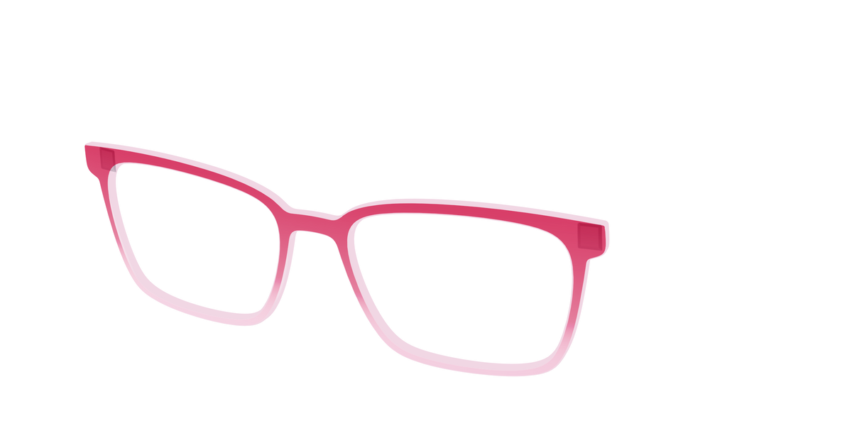 The Flamingo to Blush Gradient Crystal - Angle Top Image - Pair Eyewear