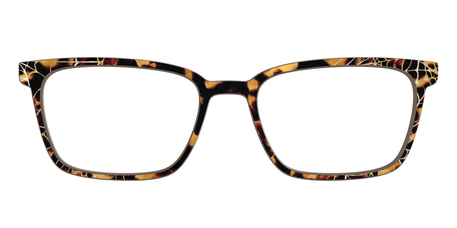 The Haunted Tortoise with Gold Foil Webs - Front Top Image - Pair Eyewear