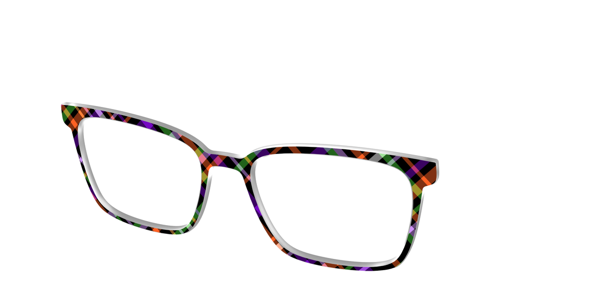 The Hexed Plaid - Angle Top Image - Pair Eyewear