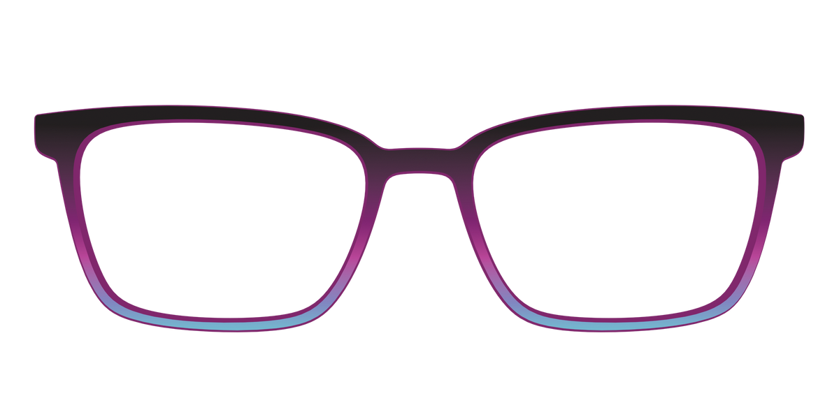 The Licorice to Seafoam Gradient - Front Top Image - Pair Eyewear
