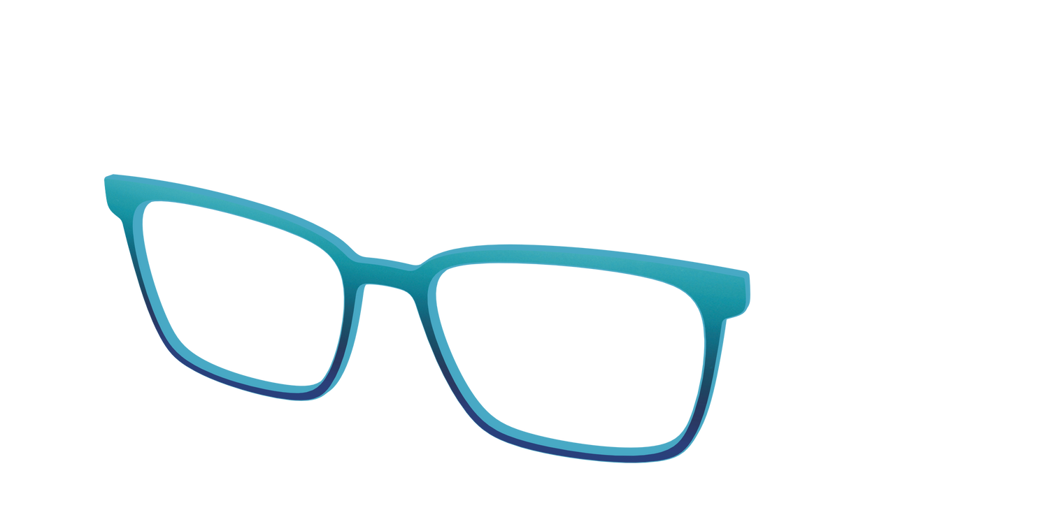 The Ocean Blue - Angle Top Image - Pair Eyewear