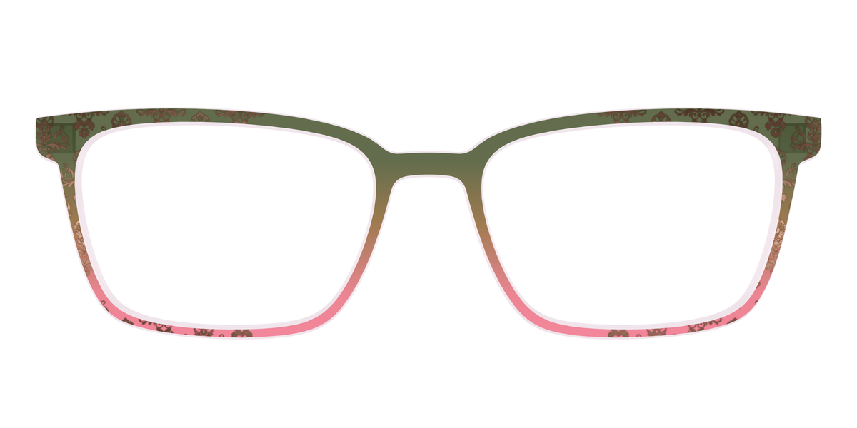 The Olive to Rose Trellis with Champagne Foil - Front Top Image - Pair Eyewear