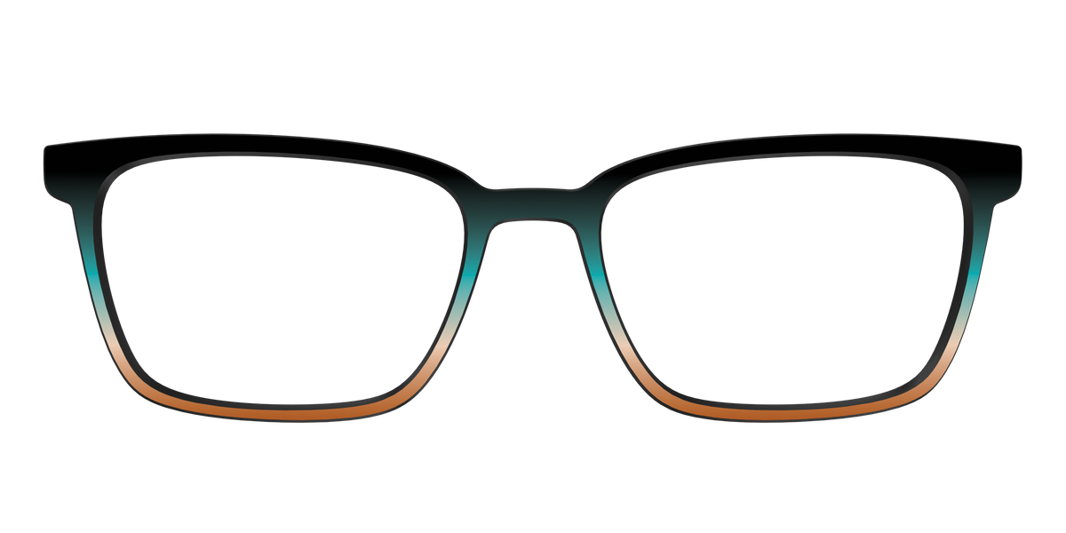 The Onyx to Rust Gradient - Front Top Image - Pair Eyewear