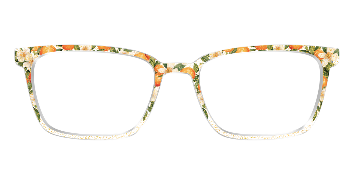 The Orange Blossom Glitter Crystal - Front Top Image - Pair Eyewear