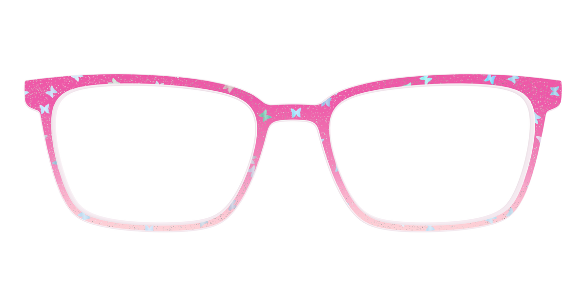 The Pink Butterfly Sparkle Crystal - Front Top Image - Pair Eyewear