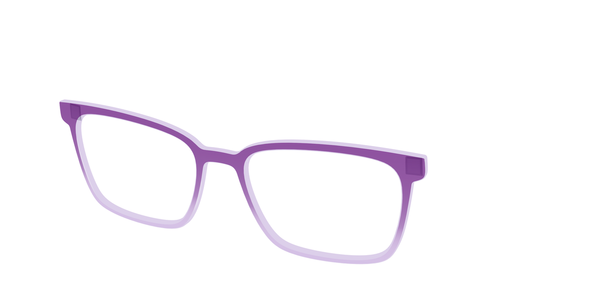 The Plum to Lilac Gradient Crystal - Angle Top Image - Pair Eyewear