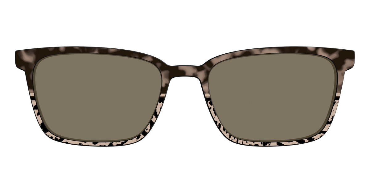 The Polarized Ink Blot Tortoise Split Sun Top - Front Top Image - Pair Eyewear